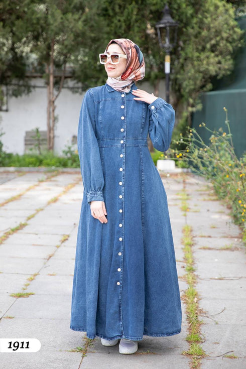 Denim button-down dress 1911